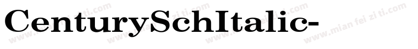 CenturySch Italic字体转换